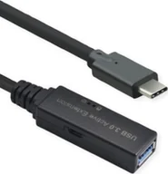 Kable USB - Kabel USB Roline USB-C - USB-A 15 m Czarny - miniaturka - grafika 1