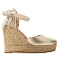 Espadryle damskie - Espadryle Genuins Darya G105916 Złoty - miniaturka - grafika 1