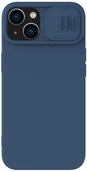 Etui i futerały do telefonów - Nillkin CamShield Silky Silicone Case etui iPhone 14 Plus pokrowiec z osłoną na aparat niebieski - miniaturka - grafika 1