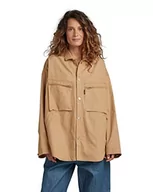 Kurtki damskie - G-STAR RAW Damska kurtka Chest Pocket Shirt Ls Wmn Jacket, brązowy (Chipmunk D22913-d187-3886), M - miniaturka - grafika 1