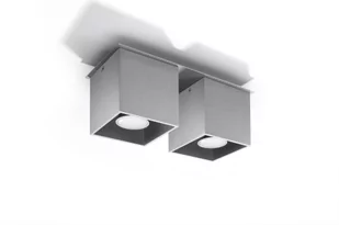 Sollux Lighting Plafon QUAD 2 szary - Lampy sufitowe - miniaturka - grafika 1