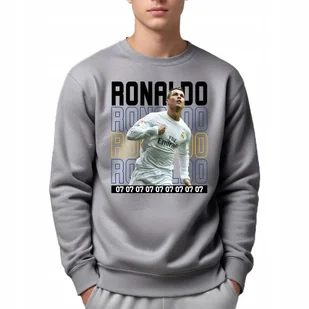 BLUZA MĘSKA Szara Dresowa Na Prezent Dla Fana Piłki Nożnej RONALDO Wzory M - Bluzy męskie BLUZA MĘSKA Szara Dresowa Na Prezent Dla Fana Piłki Nożnej RONALDO Wzory M - Bluzy męskie - miniaturka - grafika 1