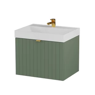 Szafka łazienkowa pod umywalkę Krofam Harmo 60 cm szaro zielony mat 158-0002 - Szafki łazienkowe - miniaturka - grafika 1