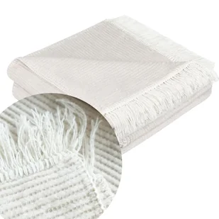 Taupe Koc Bawełniany 150x200 LADY Narzuta Pled Na Łóżko - Narzuty - miniaturka - grafika 1