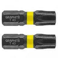 Wkrętarki - Graphite Bity udarowe TX40 x 25 mm, 2 szt. TOP-56H517 - miniaturka - grafika 1