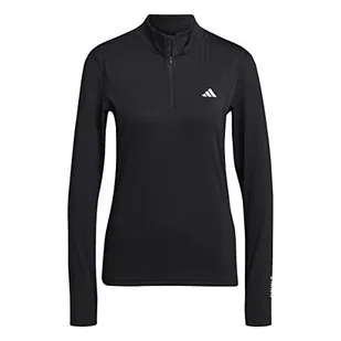 adidas Damska koszulka z długim rękawem, czarny/biały, XS - Koszulki i topy damskie - miniaturka - grafika 1