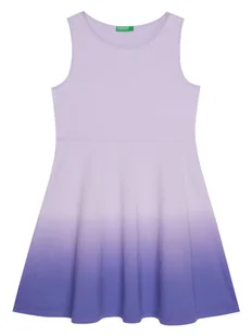 United Colors Of Benetton Sukienka letnia 3NPDCV011 Fioletowy Regular Fit - Sukienki i spódniczki dla dziewczynek - miniaturka - grafika 1