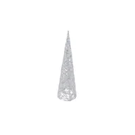 Ozdoby bożonarodzeniowe - Choinka 15 LED ciepły biały 30 cm srebrny - miniaturka - grafika 1