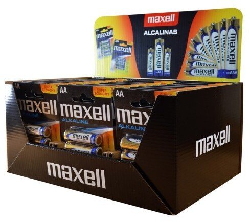 Maxell Maxell Alkaline Lr6 Aa 4pk Display 30 op. blistrów/120szt baterii