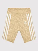 Spodenki damskie - adidas Szorty sportowe Cycling HC7068 Beżowy Slim Fit - miniaturka - grafika 1
