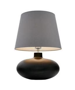 Kaspa Lampa stołowa Sawa szary/biały abażur PODSTAWA GRAFITOWA 40590108 - Lampy stojące - miniaturka - grafika 1