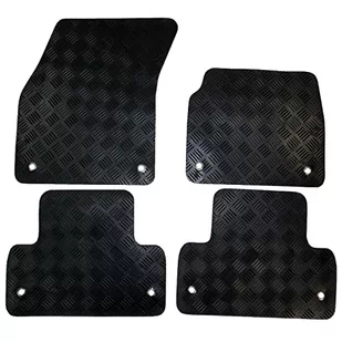 Zestaw gumowych dywaników samochodowych kompatybilny / zamiennik dla Fiata 500X (MK 1) (rok 2015-data), maty dopasowane, wytrzymałe, wodoodporne, antypoślizgowe - Dywaniki samochodowe - miniaturka - grafika 1