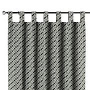 Zasłony - Zasłona na szelkach DEKORIA, czarno-biały, 130x100 cm - miniaturka - grafika 1