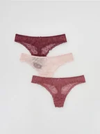 Majtki damskie - Reserved - Majtki typu stringi 3 pack - różowy - miniaturka - grafika 1