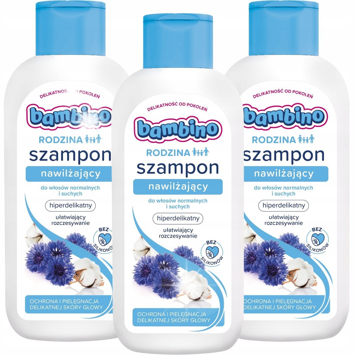 BAMBINO Szampon Nawilżający RODZINA ZESTAW 3*400ml