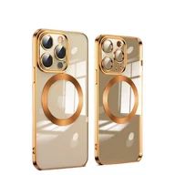 Etui i futerały do telefonów - D-Pro Gloss MagSafe Case etui magnetyczne obudowa iPhone 14 Pro Max (Gold) - miniaturka - grafika 1