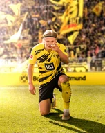 Podkładki pod mysz - PODKŁADKA POD MYSZ Nadruk 22x18 cm Erling Haaland Borussia Tekst Prezent - miniaturka - grafika 1