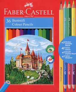 Kredki Zamek 36 kolorów + 3 dwustronne + temperówka - Przybory szkolne - miniaturka - grafika 2