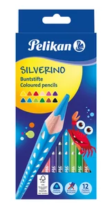 Kredki Silverino trójkątne 12 kolorów - Przybory szkolne - miniaturka - grafika 2