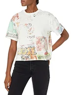 Koszulki i topy damskie - Desigual Koszulka damska w stylu vintage z komiksem, biały, S - miniaturka - grafika 1