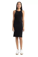 Sukienki - DeFacto Damska sukienka letnia – Bodycon sukienka damska, stylowa i elegancka – letnia sukienka dla kobiet, kobieca i wygodna sukienka, czarny, L - miniaturka - grafika 1