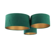 Lampy sufitowe - Plafon SPACE 3xE27/60W/230V zielony/złoty - miniaturka - grafika 1