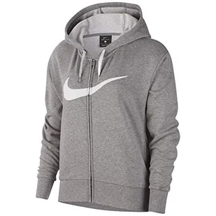 Nike damska bluza W Nk Dry Get Fit Fc Fz H Es Gx Carbon Heather/(White) L - Bluzy damskie - miniaturka - grafika 1