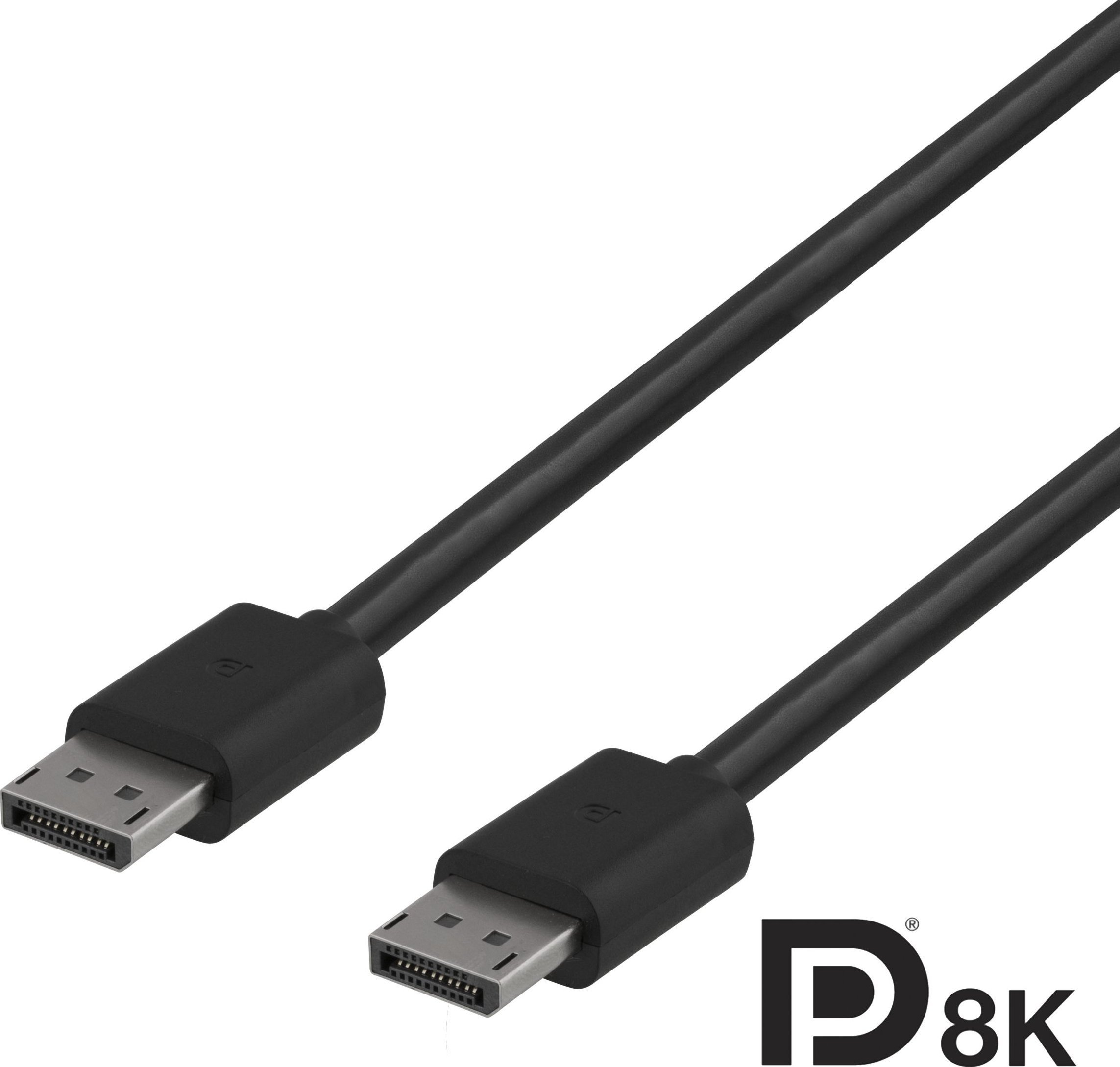 Kabel Deltaco DisplayPort kabelis DELTACO 8K, DP 1.4, 3m, juodas / DP8K-1030-K / 00110016
