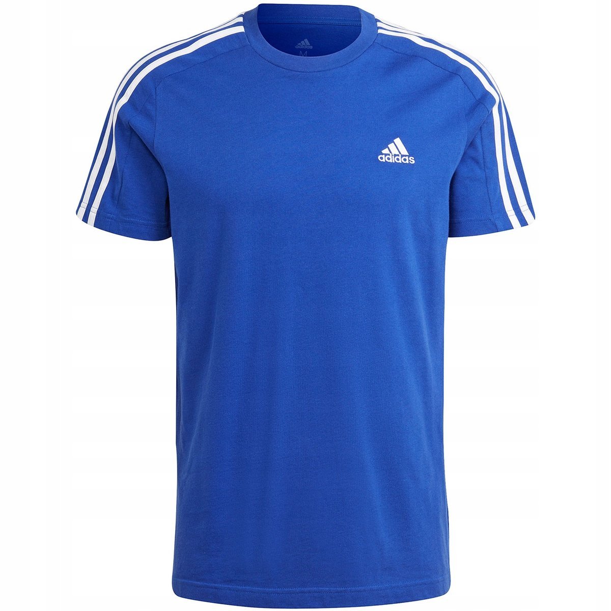 Koszulka męska adidas Essentials Single Jersey 3-Stripes niebieska IC9338 S