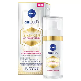 NIVEA Nivea Cellular Luminous630 serum przeciwzmarszczkowe, intensywne serum (30 ml), rozjaśniające dla równomiernej i promiennej cery, pielęgnacja twarzy przeciwko plamom pigmentowym - Kremy do twarzy - miniaturka - grafika 2