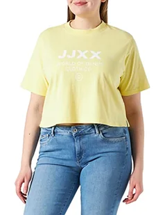 JJXX JXBrook Relaxed t-shirt damski, Elfin Yellow/Szczegóły: jasny biały nadruk Cali 1, XL - Koszulki i topy damskie - miniaturka - grafika 1