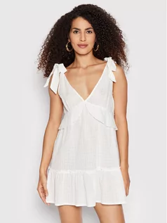 Sukienki - Vero Moda Sukienka plażowa Viola 10265355 Biały Regular Fit - grafika 1