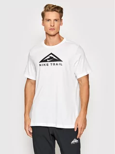 Koszulki męskie - Nike T-Shirt Trail CZ9802 Biały Standard Fit - grafika 1