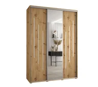 Szafy - Szafa przesuwna wysoka Davos 9 170 gł. 60 artisan + artisan + srebrny - miniaturka - grafika 1