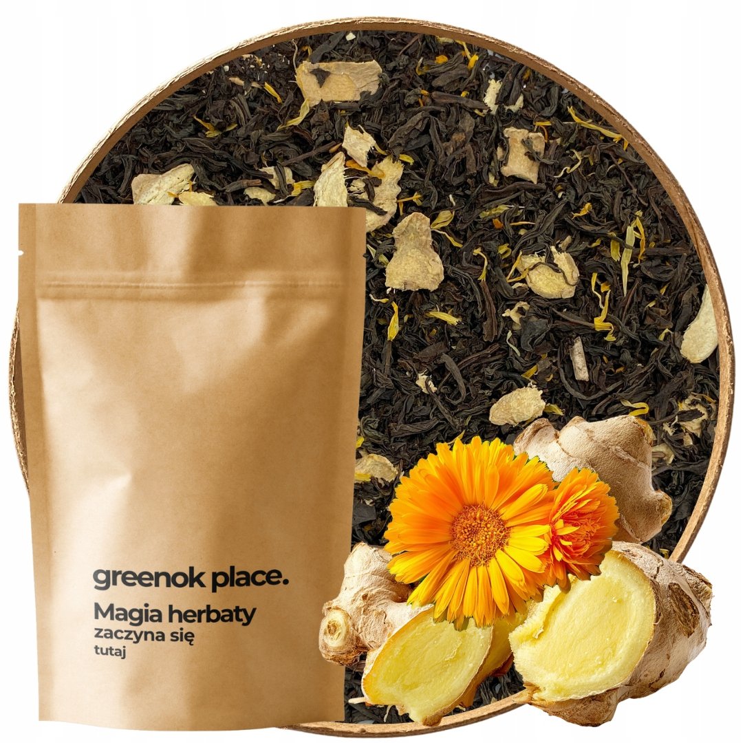 Herbata czarna Imbirowa 1000g Ceylon rozgrzewająca imbir zimowa korzenna