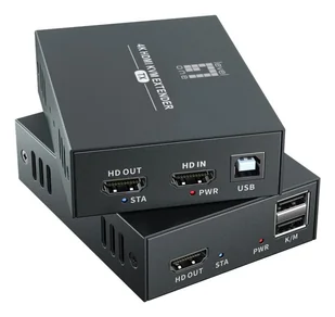 LevelOne HVE-8111 przedłużacz AV Nadajnik i odbiornik AV Czarny - Kable - miniaturka - grafika 1