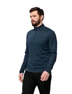 Bluzy męskie - Jack Wolfskin Męska bluza termiczna, niebieski (Night Blue), M - miniaturka - grafika 1