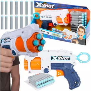 Pistolet Zuru X-Shot Fury 4 Na Strzałki Rzutki Piankowe 27 M 16 Strzałek - Zabawki militarne - miniaturka - grafika 1
