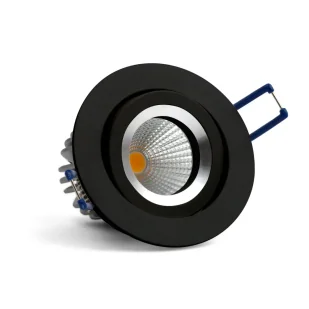 OXYLED Lampa wpuszczana LARSI L SLIM 6W 36 3000K czarna 459758 - Oprawy, klosze i abażury - miniaturka - grafika 1