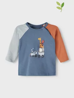 Kaftaniki dla niemowląt - Name it Koszulka "Ron" w kolorze niebieskim - grafika 1