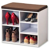 Szafki na buty - Półka na buty biała z siedziskiem 51xh48 - miniaturka - grafika 1