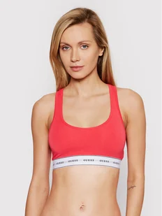 Guess Biustonosz top Logo O97C01 JR07A Różowy - Koszulki sportowe damskie - miniaturka - grafika 1
