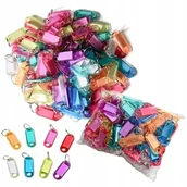 Identyfikatory - Identyfikatory zawieszki bryloki do kluczy 50 sztuk kolorowe mix - miniaturka - grafika 1