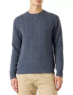 Koszulki męskie - United Colors of Benetton Koszulka męska G/C M/L 103mu1010 sweter, niebieski fioletowy 7h8, XXL - miniaturka - grafika 1