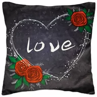 Poszewki na poduszki - JUNYI POLSKA SP. Z O. O. Poszewka 40 x 40 Dekoracyjna Heart Velvet 06 1226818 - miniaturka - grafika 1