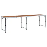 Meble turystyczne - Składany stolik turystyczny, aluminiowy, 240x60 cm - miniaturka - grafika 1