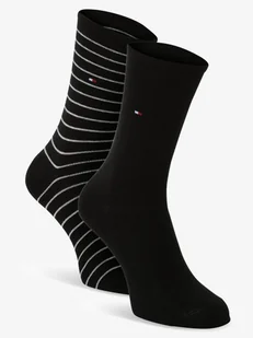 Tommy Hilfiger Skarpety pakowane po 2 szt. Kobiety Bawełna czarny w paski, 35-38 - Skarpetki damskie - miniaturka - grafika 1