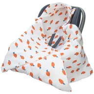 Otulacze - OTULACZ DO FOTELIKA NOSIDEŁKA MUŚLINOWY Z KAPTURKIEM KOCYK Kerstin - miniaturka - grafika 1