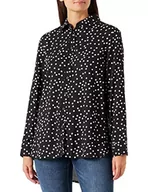 Koszule damskie - United Colors of Benetton Damska koszula 5uefdq02r, czarna z białym wzorem 67z, średnia - miniaturka - grafika 1