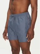Kąpielówki męskie - Calvin Klein Swimwear Szorty kąpielowe KM0KM01109 Niebieski Regular Fit - miniaturka - grafika 1
